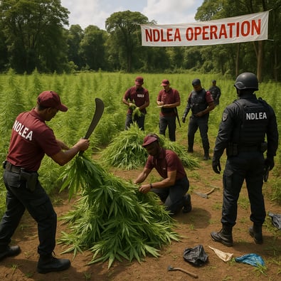 NDLEA Wipes Out Huge Cannabis Field in Kogi!